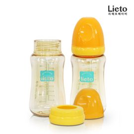 [Lieto_Baby] Soft PPUS Baby Bottle 200ml + 200ml 1+1 Nipple Twin Pack_BPA-free, safe PPSU, hot water sterilization possible_ Made in KOREA